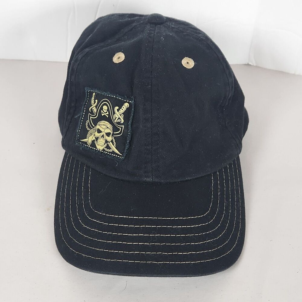 Disney parks Pirates of the Caribbean Baseball Cap Hat patch‎ youth Logo black